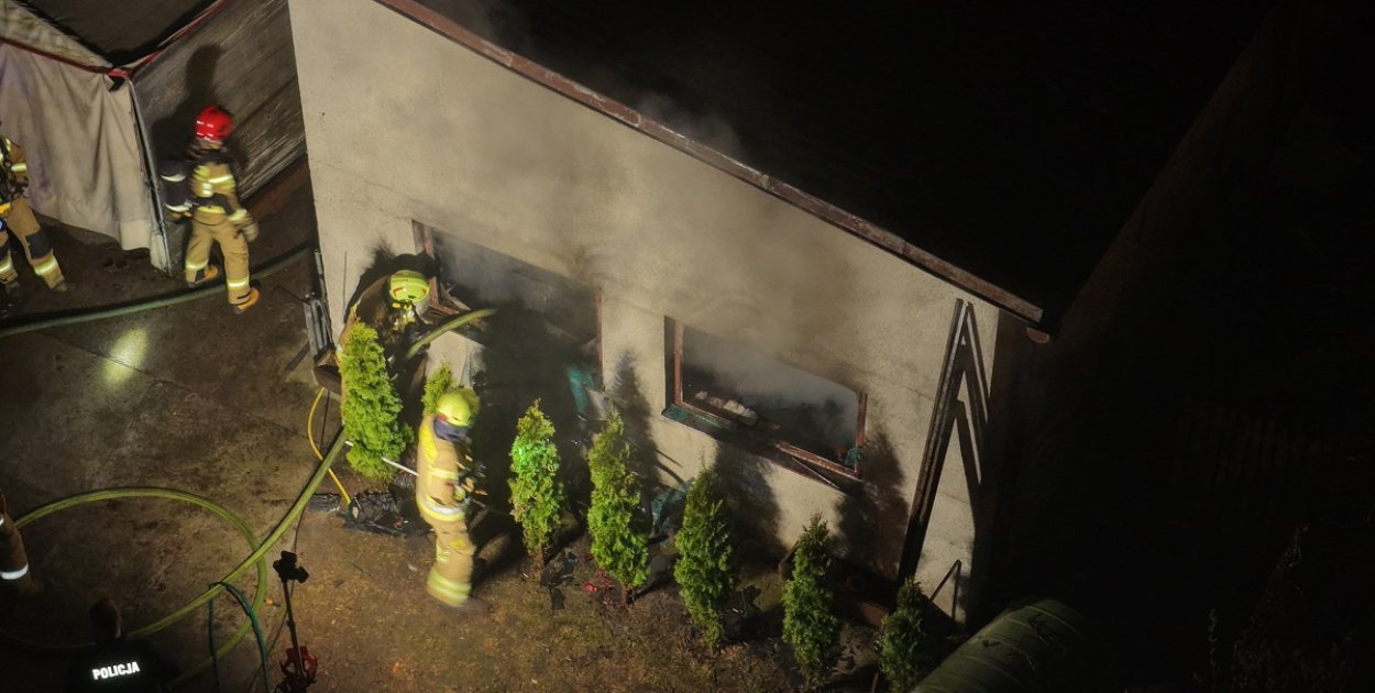 Nocny pożar w Gabryelinie