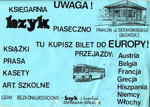 Reklama dźwignią handlu. Plakat "Bzyka" z 1991 roku.