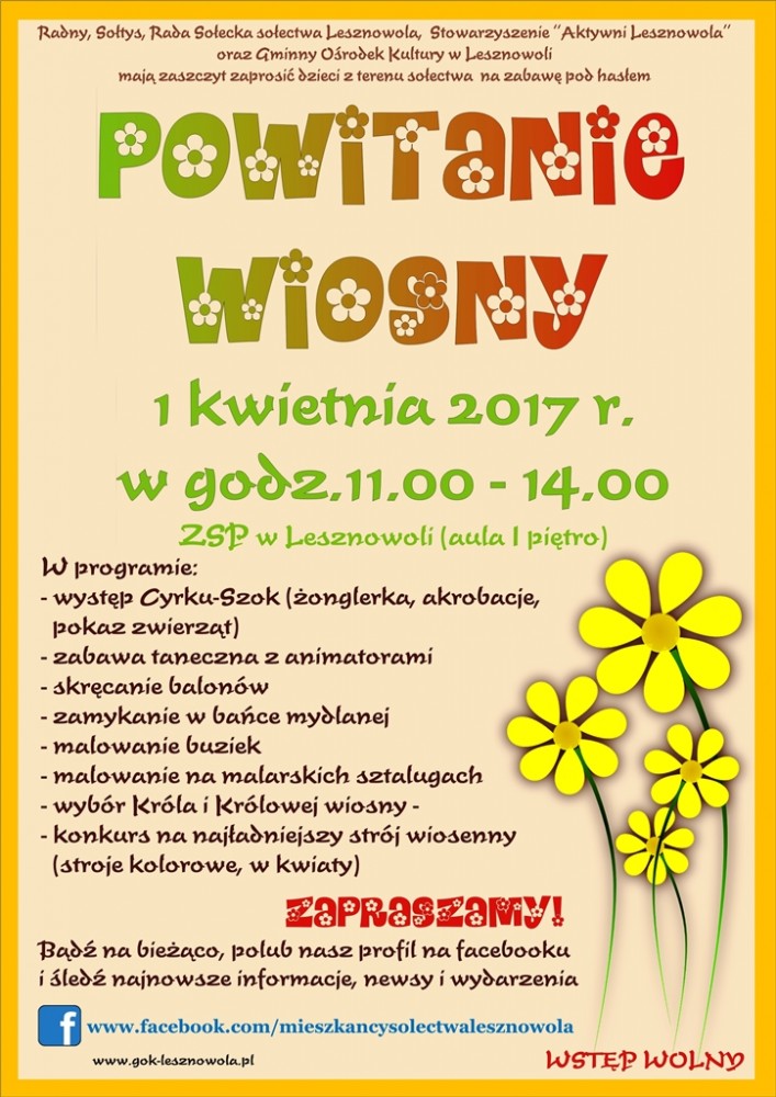 Powitanie wiosny w Lesznowoli