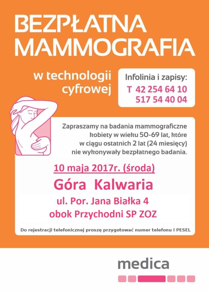 Bezpłatna mammografia w Górze Kalwarii